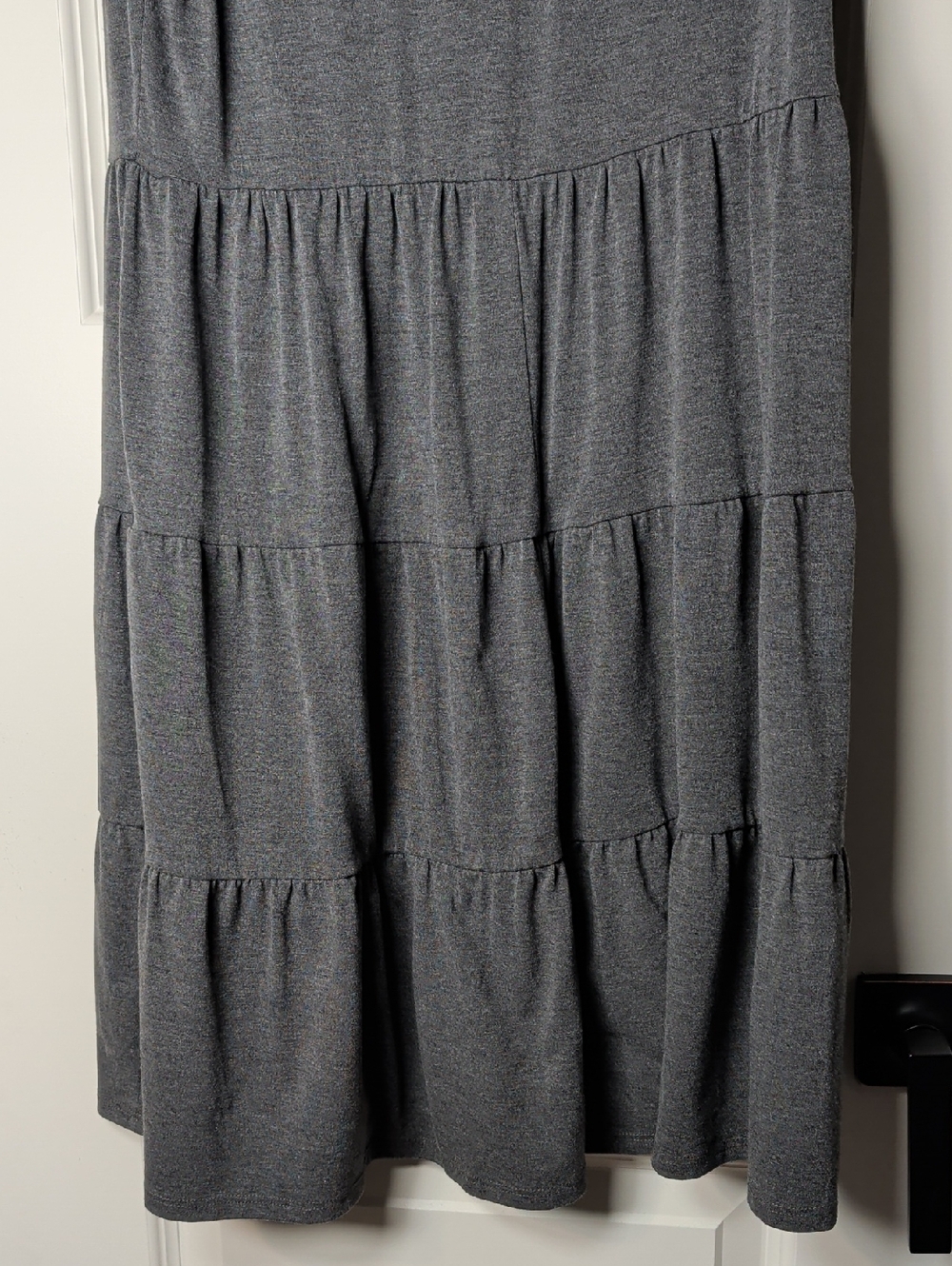 Maurices Sleeveless Tiered Knit Dress - Gray - Picture 8 of 8